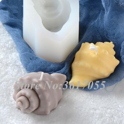Ocean Shell DIY Handmade Candle Molds Scented candle Making Model Reusable Shell Conch Silicone Candle Mould