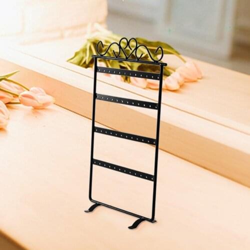 Hot 48 Holes Earrings Hanging Rack Jewelry Organizer Holder Sturdy Stable Metal Delicate Jewelry Display Stand Jewelry Show Rack