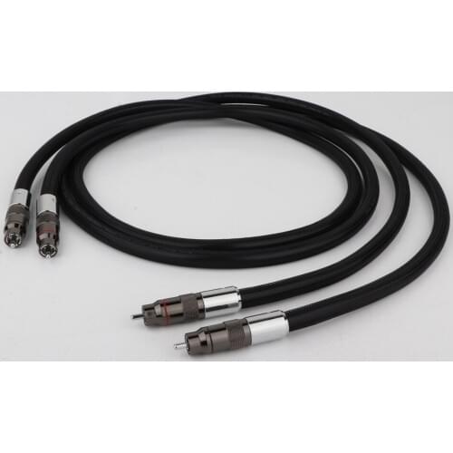 Pair Silver Plated RCA Interconnect Cable Stereo Hi-Fi Audio Analogue Lead High End Phono RCA Cable RCA to RCA Extension Cable