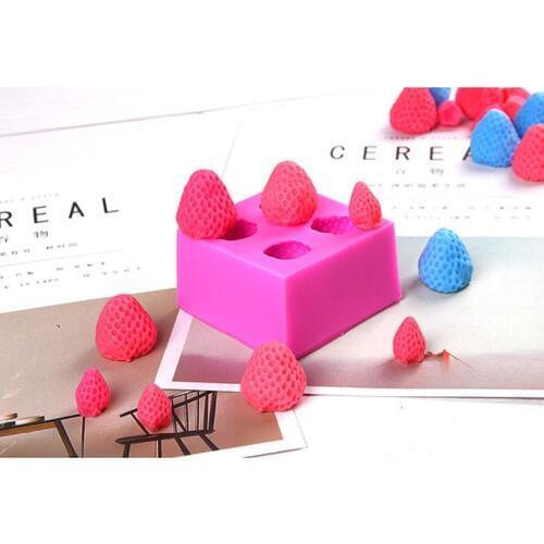 Strawberry Shape Candle Mold Silicone Molds for Candle DIY Making Supplies Mold Aromatherapy Soap Molds Candy Chocolate Mould