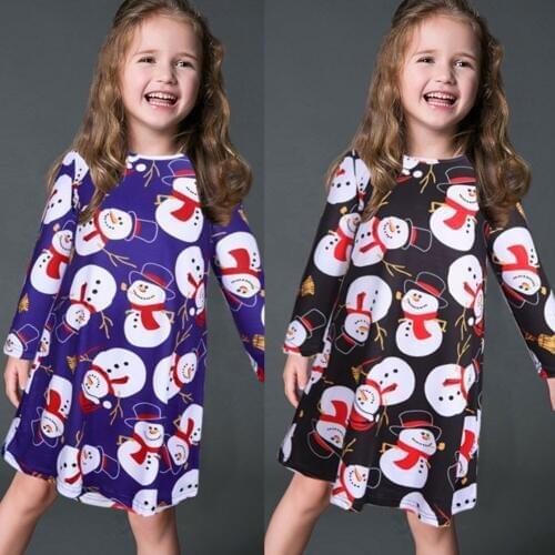 2017 Spring and Autumn tutu dresses for girls new childrens clothing cartoon pattern cotton long-sleeved girl princess dress