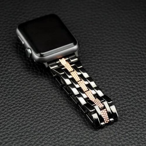 Metal Strap for Apple Clock Band 4mm 40mm 42mm 38mm iWatch 6 5 4 2 2 SE Luxury wristband Bands for Apple Clock Accessories