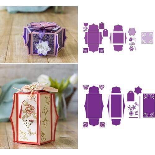 Dimensional Box shape Metal Cutting Dies Stencil Scrapbook Album Embossing For Gift Card Making Handcrafts 2019 new