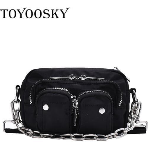 TOYOOSKY Fashion Storage Women Crossbody Bag Hip Hop Multi Functional Casual Banana Ladies Purse Shoulder Bag