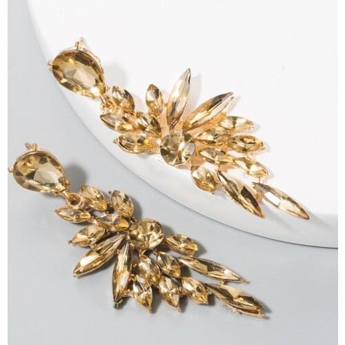 Fashion Womens Angel Wings Drop Earrings Rhinestone Inlaid Alloy Ear Jewelry Party Earring Gothic Wing