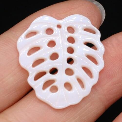 Natural Freshwater Shell Charm Pendants Leaf Bead Mother of Pearl Shell Pendant for DIY Earring Necklace Making Jewelry Findings