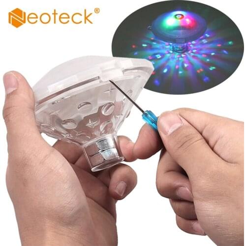Neotck 2 Pcs Water LED Lamp Multi Color RGB Led Light Lamp Bulbs For Underwater Decoration Lighting 7 Light Modes