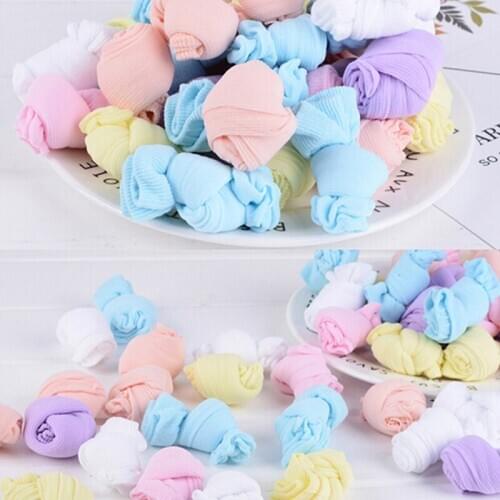 2020 New 10 Pairs Newborn Soft Cotton Baby Socks Solid Color Baby Girl Socks Boy Infant Toddler Knee High Baby Sock Baby Stuff