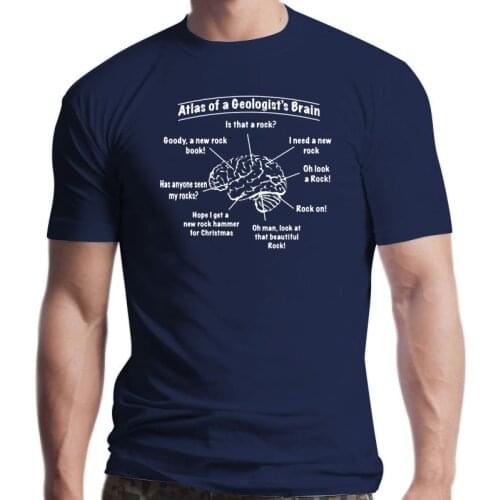 New Atlas of a Geologist Brain Graphic Black Tshirts Biological Anatomy Theory Diagrammatic Studies Men Tops T Shirt High Qualit