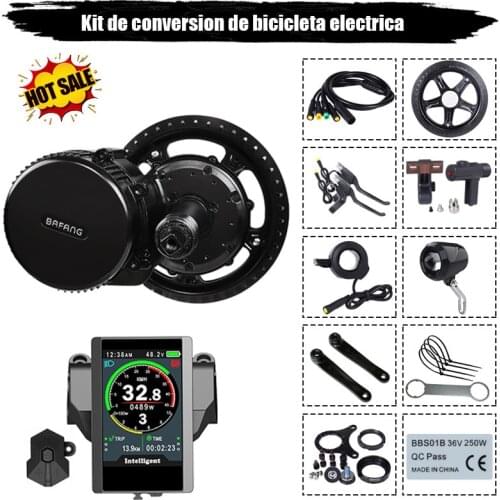 EU US RU no taxes New Bafang BBS02B 48V 500W Ebike Motor with C965 LCD bafang mid drive Electric Bike conversion kits