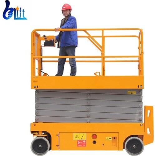 Wholesale 6m-12m Load 300kg Mobile Self Propelled Lift Electric Single Person Material Machine Garage Scissor Lift