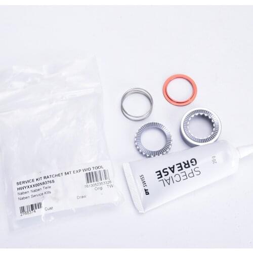 The original DT Swiss 54t EXP Star Ratchet Kit: 2 star ratchets, 1springs and grease