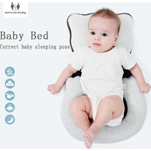 Newborn Baby Bed Infant Head Shaping Pillow Toddler Head Protector Baby Cot Portable Baby Cribs Travel Baby Beds Fold Baby Nest