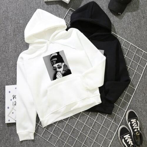 Real Shot 9102# Couples Pullover Brushed Hoody Female Student Business Attire Loose Hooded Jacket Padded Jacket Fashion