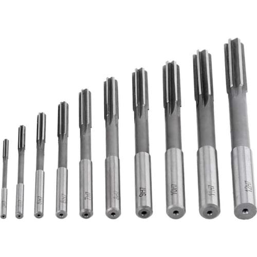 10Pcs 3/4/5/6/7/8/9/10/11/12mm HSS H7 Straight Flute Reamer Machine Cutter