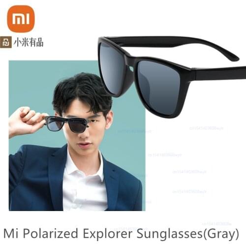 Original XIAOMI Mijia Classic Square Sunglasses Selfrepairing TAC Polarizing Lense No Scew Sunglasses 6 Layer Polarizing Film