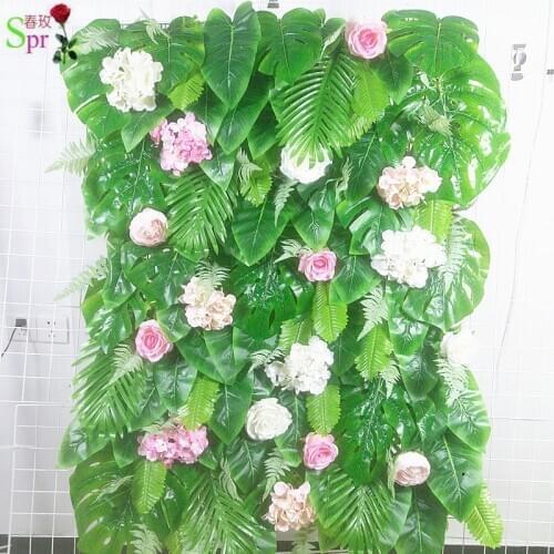 SPR Artificial green foliage wall wedding backdrop party events occasion artificial flower arrangements table runner