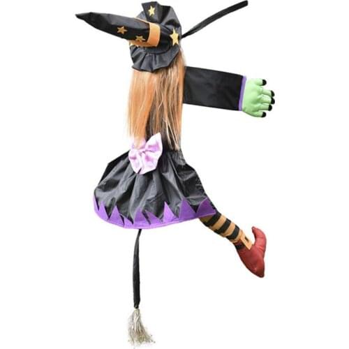 Crashing Witch Into Tree Halloween Decoration Climbing Witch Doll Pendant Party Ornaments