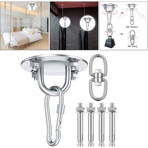 Heavy Duty Hammock Hanging Kit Pad Eye Plates Staple Ring Hook,Ceiling Wall Mount Anchor Hooks Hanger for Swing Chair Suspension