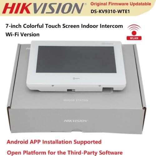 Hikvision Indoor Monitor DS-KH9310-WTE1 Video Intercom 7-Inch Touch Screen PoE TF Card Wifi Views Live Original Hik-Connect