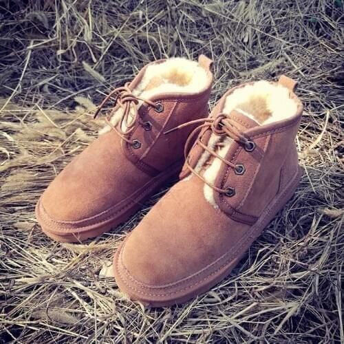 Snowboots women and men shoes winter designer australian sheepskin One sheep fur To keep warm in winter Couples with money