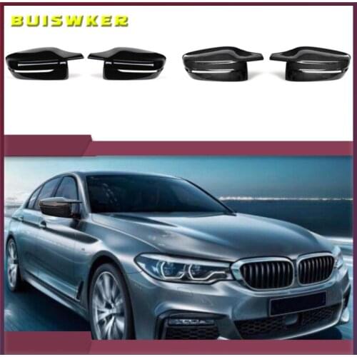 1Pair For BMW 3 Series G20 330i 2019 2020 Rear View Side Mirror Cover Case Trim ABS Carbon Fiber Style Car Rearview Mirror Cover