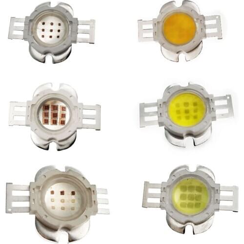 10W white red blue green 940nm 850nm 740nm UV RGB plant led chip with 60 degree convex lens