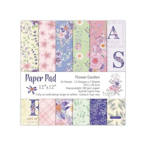 12inch 24sheets summer flowers Scrapbooking Paper Origami Background Paper DIY children Birthday gift wrapping Home deco