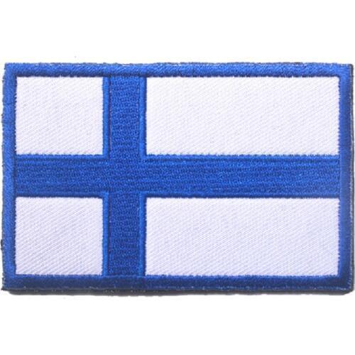 3D Embroidery Armband Finland Flag Patch Military Tactical Clothing Backpack Caps DIY Appliques For Clothing Hat Bag Patch
