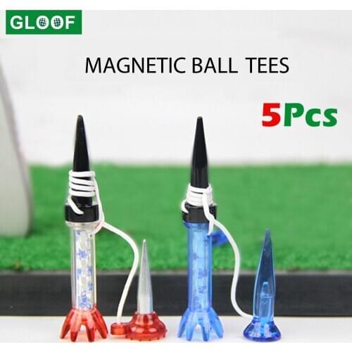 5Pcs 80mm Golf Tees Golf Training Ball Tee Magnetic Step Down Golf Ball Holder Tees Outdoor Golf Tees Accessories