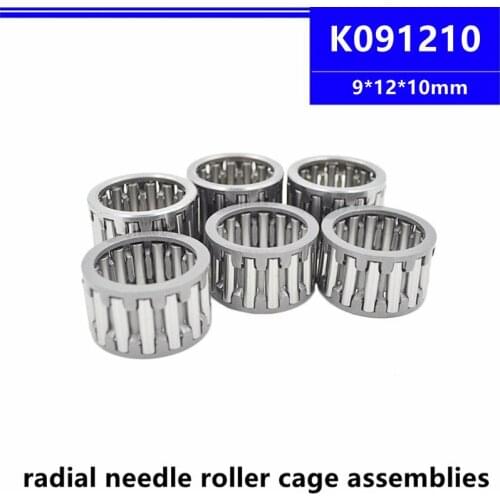 50pcs/100pcs K9x12x10 9*12*10mm Radial Needle Roller Cage Assemblies K091210 9x12x10mm needle retainer component bearing