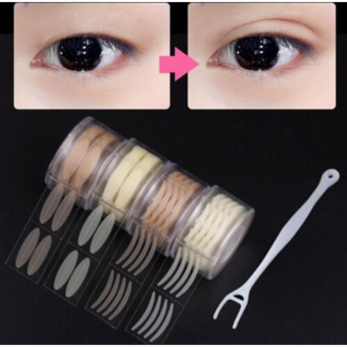 600pcs Invisible Double Fold Eyelid Paste Clear Beige Stripe S/L Eyelid Tape Sticker Self-adhesive Natural Eye Tape Makeup Tools