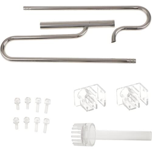 Aquarium Stainless Steel Surface Oil-film Skimmer Outflow Inflow Pipe Tubing