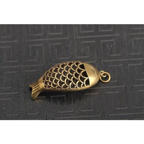 Escultura de cobre de carpa calada puro cobre creatividad individual arte hecho a mano