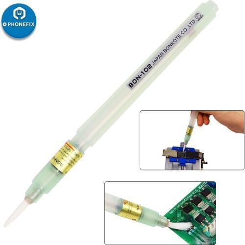 BON-102 Flux Paste Solder Paste Brush Tip Pen 7ml Capacity Flux-Coating Tool Flux Paste Brush Pen for iPhone PCB Soldering Tool