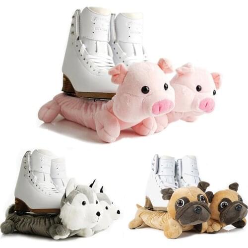 Skate Cover Cartoon Animal Plush Skates Set Figure Skating Shoe Cover Household Storage Supplies Skate Shoe Cover Sporting Goods