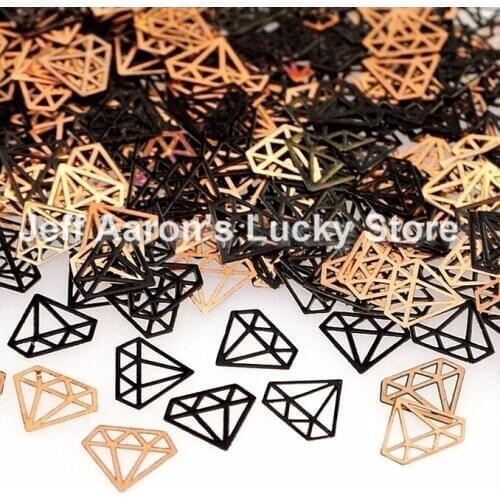 Black metal nail foil decals For nail art tips decorations beauty tools nail sequin diamonds design