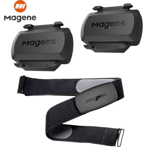 MAGENE Speedometer Wireless Computer ANT+ Bluetooth Bicycle Speed Cadence Sensor Heart Rate Monitor for GARMIN iGPSPORT Bryton
