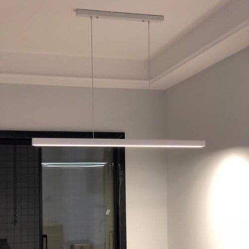 Nordic Design Art Long Wooden LED Pendant Iights Lighting Modern Aluminum Simple Pendant Lamp Restaurant Bedroom Deco Luminarie