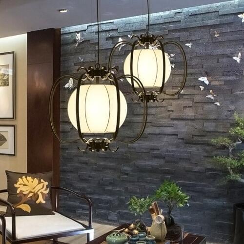 Chinese style iron lantern pendant lamps living room lamp tea room art dining lamp lanterns pendant lights ZA6284 ZL36 YM