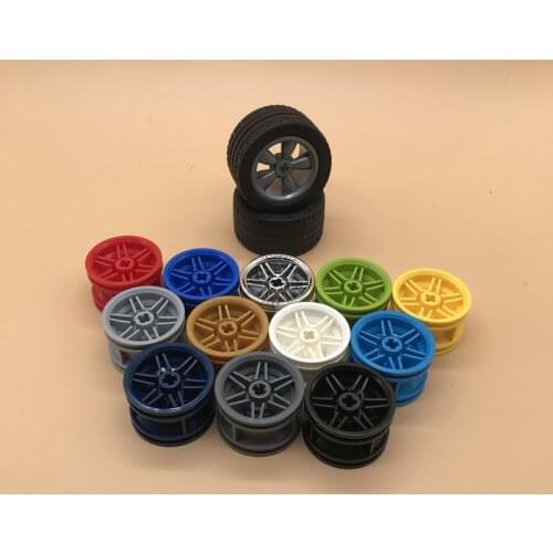 Technology sports car building block moc-44309 + 56145 wheel tyre 43 * 22mm DIY Educational assembly toys compatible with ev3