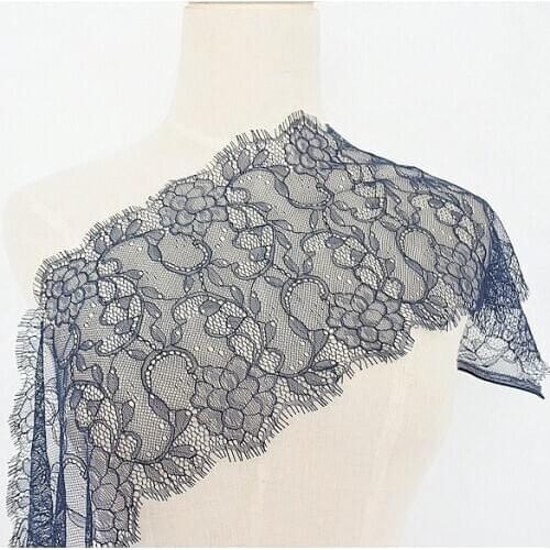 LACE 3 m/ lot Eyelash Lace 19CM Trim Wedding Dress Fabric High Quality Soft Off Nylon DIY accessory X141