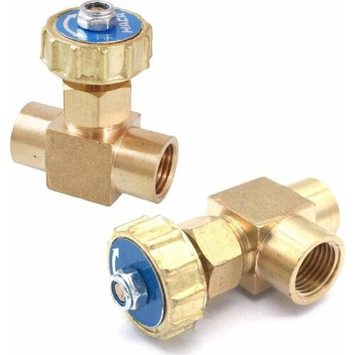 1/8" 1/4" BSP Female Threaded 0.8 MpaElbow Brass Plug Needle Valve