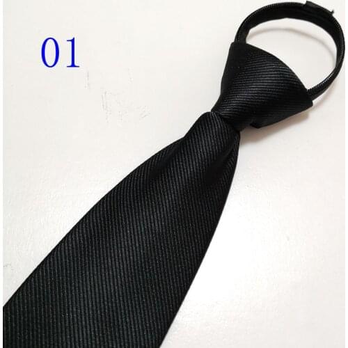 Lazy Korean version of the zipper tie mens formal business wedding 8cm professional tie easy to pull to avoid knotting suit