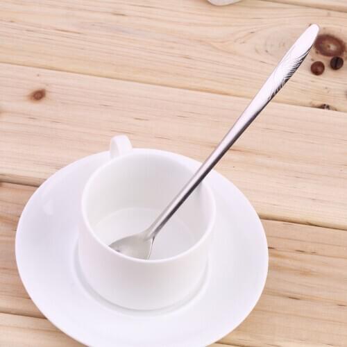 1pcs 18.5cm Stainless Steel Long handle Iced Tea Spoon Coffee Cold Drink Fruit Juice Spoons Long Ice Scoop Mixing Spoon