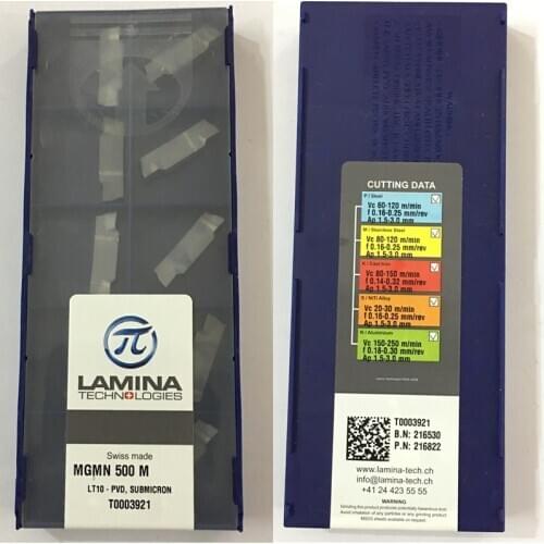 MGMN500-M LT10 100% Original LAMINA carbide insert with the best quality 10pcs/lot free shipping