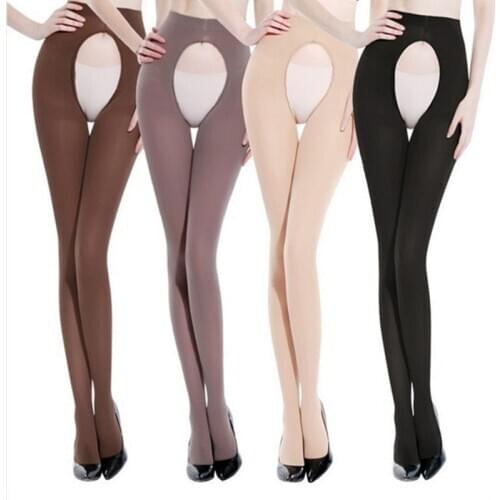 Autumn Winter Women Tights Open Crotch Pantyhose Show Thin Women Pantyhose Stockings Female Stretchy Slim Tights Medias De Mujer