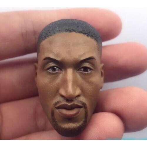 Custom 1/6 Scale Scottie Pippen Head Sculpt For Hot Toys Phicen JIAOUL Doll Body