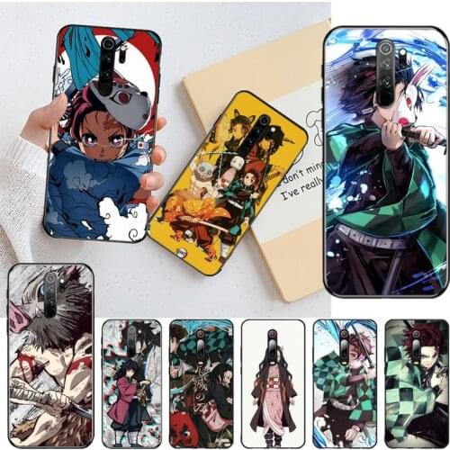Slayer Kimetsu no Yaiba DIY Painted Bling Phone Case for Redmi Note 8 8A 8T 7 6 6A 5 5A 4 4X 4A Go Pro