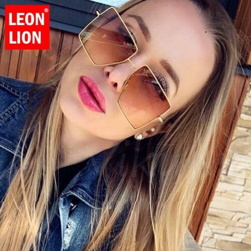 LeonLion 2021 Square Sunglasses Women Designer Sun Glasses For Women/Men High Quality Glasses Women Brand Oculos De Sol Feminino